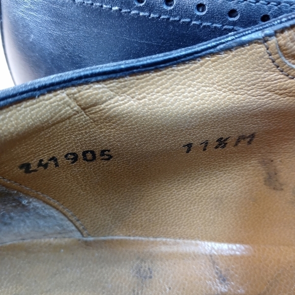 Domani Shoes By Johnston & Murphy Monk Strap Buckle Black Brogue Hand Made Itali - Picture 10 of 11